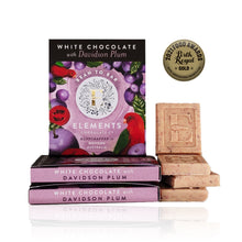 Load image into Gallery viewer, Australian Chocolate Bar with White Chocolate and Davidson Plum. 40 gram size
